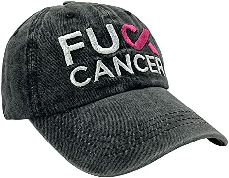 Дамски Шапка С Логото на NVJUI JUFOPL с Розова Панделка, Промытая Бродирани бейзболна шапка За Повишаване на Информираността за рака на гърдата