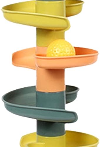 Cosiki Baby Ball Drop Tower, Лесна за инсталиране Забавна Образователна Интерактивна бяла кула с топка за деца (9 слоя с 9 гольфами свободно размер)