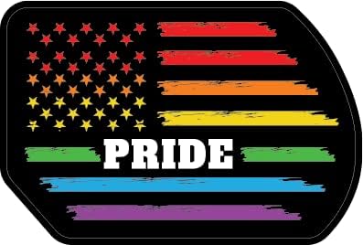 Гордост | Американски ЛГБТ флаг | Страхотна идея за подарък | Стикер-Стикер | 2 пакета | 5-Инчови Етикети |S10463
