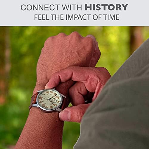 Военни часовници WTI WORLD TIME INTERNATIONAL Втората световна война - Реколта Камикадзе 1940 г., с каишка от естествена кожа, корпус от сплав с 40 мм и механична стрелка