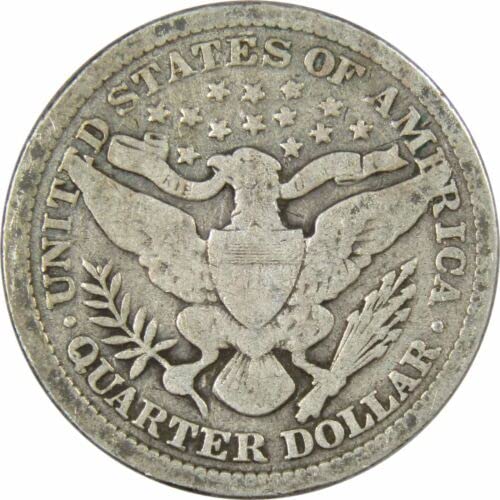 Четвертак Фризьор, 1899 г. (90% сребро) - Пълен Панела и Пълна дата - Монетен двор на САЩ е Добър и е по-добре -