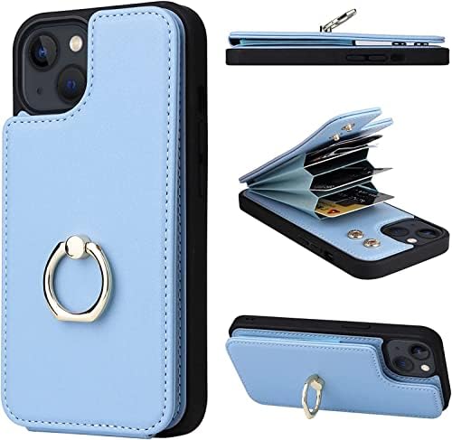 Калъф COOVS за iPhone 14/14 Plus/14 Pro/14 Pro Max, една Чанта-портфейл, устойчив на удари калъф с отделение за карти, флип-надолу книжка, Защитен калъф от изкуствена кожа с магнитна з?
