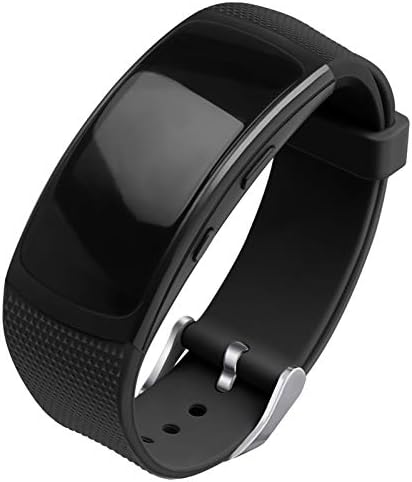 OenFoto Съвместим Каишка Gear Fit2 Pro/Fit2, Разменени Силиконов Ремък За Samsung Gear Fit2 Pro SM-R365/Gear Fit2 SM-R360 Smartwatch - Черен