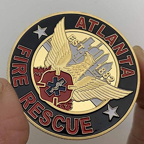 Съединените Щати Атланта Пожаро-спасителен Спомен Златна Колекция Свети Флориан, Покровител на пожарникари, Възпоменателна Монета