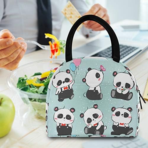 Случайна чанта за обяд Дамски - Балон Серия Panda, Големи Запечатани Торби за Обяд с плечевыми ремъци за работа Дете