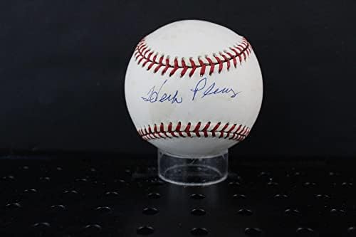 Автограф Херба Пльюза в Бейзбола Auto PSA/DNA AL88507 - Бейзболни топки с Автографи