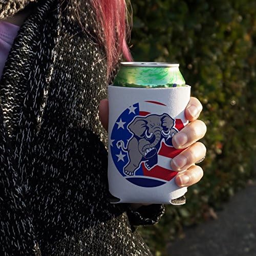 Разгневени от Републиканския Слон Политиката на Републиканската Партия Американски Флаг Може да Охладител - Ръкав За напитки Шушу Сгъваем Изолатор - Притежателя с Изолация За напитки
