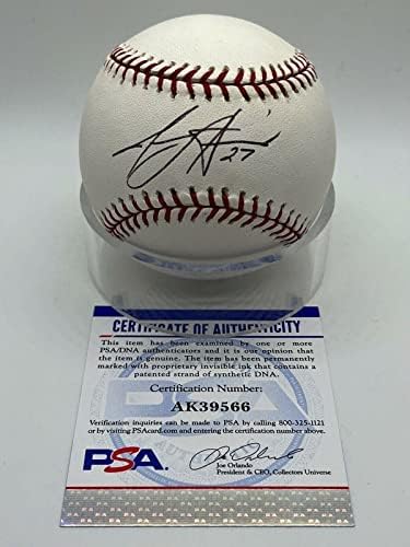 Джеръми Эрмида Флорида Марлинс Подписа Автограф Официален представител на OMLB Baseball PSA DNA - Бейзболни топки С Автографи