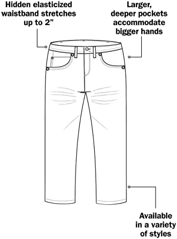 Oak Hill by DXL Мъжки Големи и Високи Панталон от Еластична кепър лента през Премиум-клас с плоска предна част | Устойчиви на петна, с Удобен колан