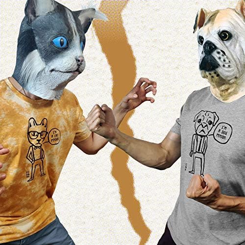 Тениска с изображение на котка /Куче (Куче Сива, Средно)
