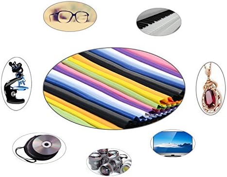ColorYourLife 20 Опаковки Салфетки от микрофибър за почистване на смартфони, лаптопи, Таблети, Обективи, LCD монитори, телевизори, камери, Очила, оптика и Т.н