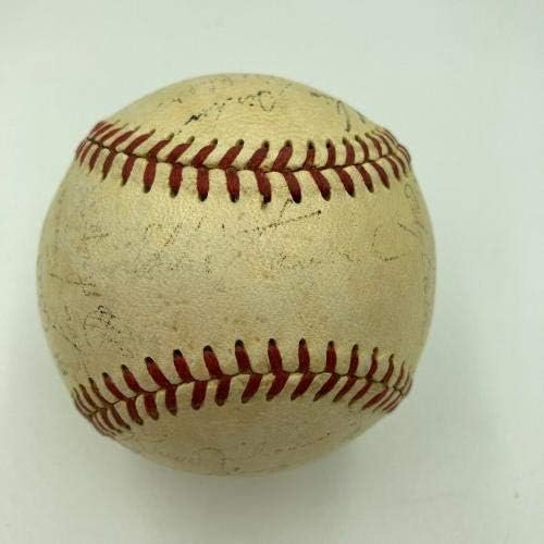 1951 Екип Отрепки Филаделфия Филис подписа договор с NL Baseball PSA DNA COA - Бейзболни топки с автографи