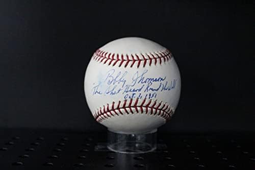 Автограф на Боби Томсън (Изстрел се Чува по целия свят) Baseball Auto PSA/DNA AL56515 - Бейзболни топки с автографи