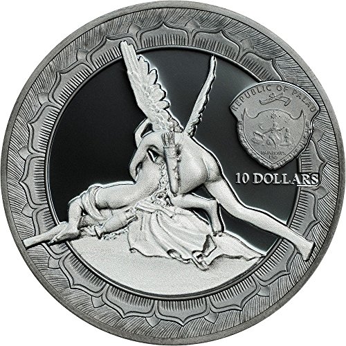 DE Вечни Скулптура PowerCoin Купидон И Психея Канова 2 Грама Сребърна монета 10 $ Palau Proof
