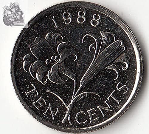 Бермудските острови, Бермудските острови 10 Точки Монета Година на Случайни Чуждестранни Монети Събиране на монети 5 Точки Монета Година на Случаен чуждестранните