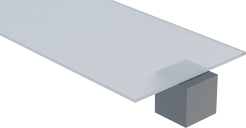 2447 Бял, Прозрачен Акрилен лист с дебелина 12 mm (1/2), 12 W x 12Д