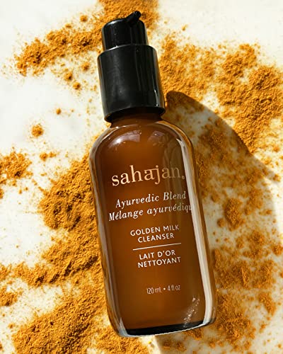 Сахаджан Златното Мляко за измиване на Грижа за кожата Нежно Мляко за измиване | Хранително и Успокояваща за чувствителна кожа 120 мл. 4 опаковки