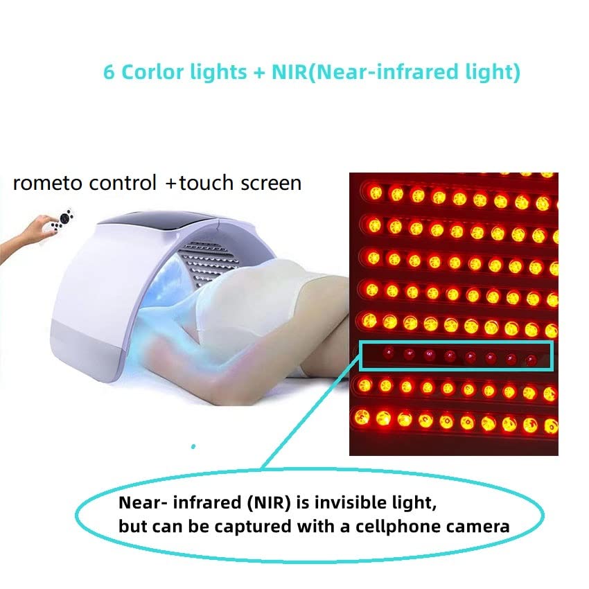 SINGYES Led Светотерапевтическая Маска 6 Цвята, с дистанционно управление NIR светлина плюс сгъваема сензорен екран за Салонной Маска за грижа за кожата на лицето, така и за домашна СПА-използване на