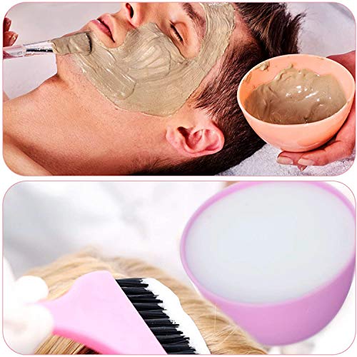 4-Инчов Силиконова Купа за смесване на маски за лице, кални маски и други средства за грижа за кожата е Средно цвят, 5 бр.