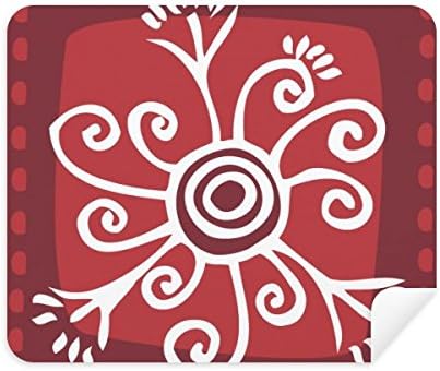 Червени Цветя Мексико Тотеми Древна Цивилизация Плат За Почистване на Екрана за Пречистване на 2 елемента Замшевой Тъкан
