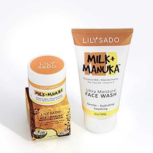 Почистващо средство за лице на Снежана Sado Milk + Manuka Coconut Milk & Manuka Honey Cream – Истинско Ультраувлажняющее средство за измиване на лицето Пречиства, балансира, успокоява и овлажнява - Свива порите и черните