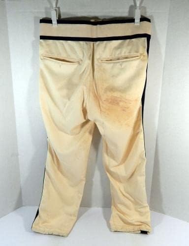 1987 Хюстън Астрос Джеф Датц 2 Използвани в играта Бели Панталони 36 DP36434 - Използваните в играта панталони MLB